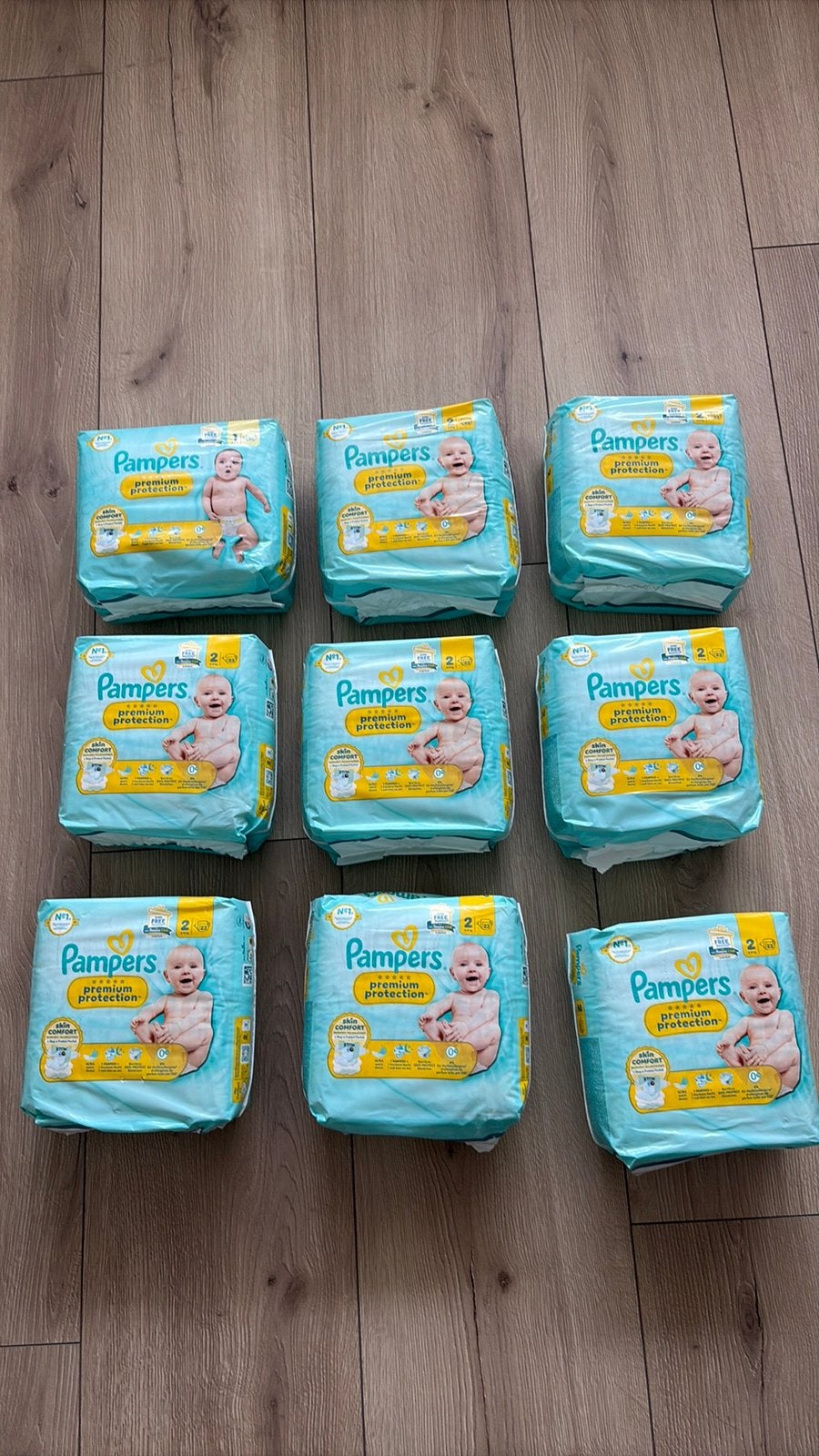 Pampers 9 pakken nieuw ongeopend MAAT 2, Ophalen, Nieuw