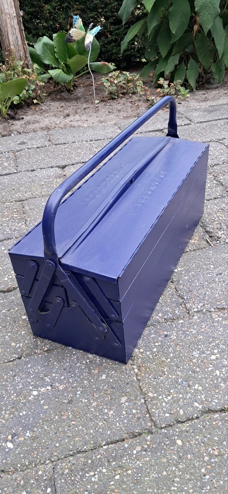 Stevige Gave Vintage Gereedschapskist:, Doe-het-zelf en Verbouw, Gereedschapskisten, Ophalen