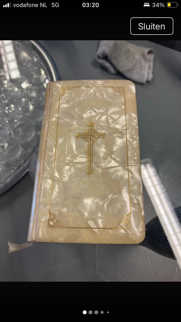 Antiek Gebedenboekje uit 1938 met Parelmoer Kaft, Antiek en Kunst, Ophalen of Verzenden