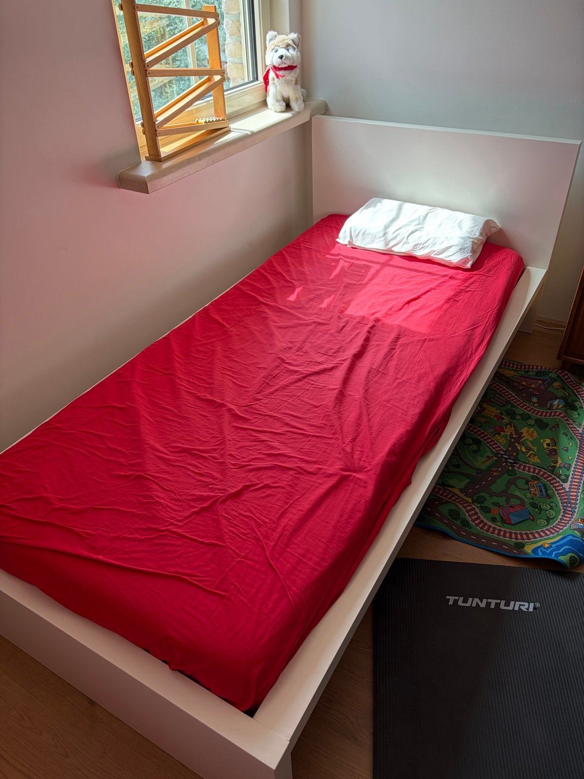 IKEA SULTAN LURÖY eenpersoonsbed met lattenbodem, Gebruikt, 90 cm, Eenpersoons, Wit