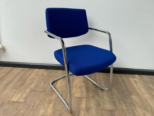 Markant design vergaderstoel blauw, Ophalen, Blauw, Metaal, Eén