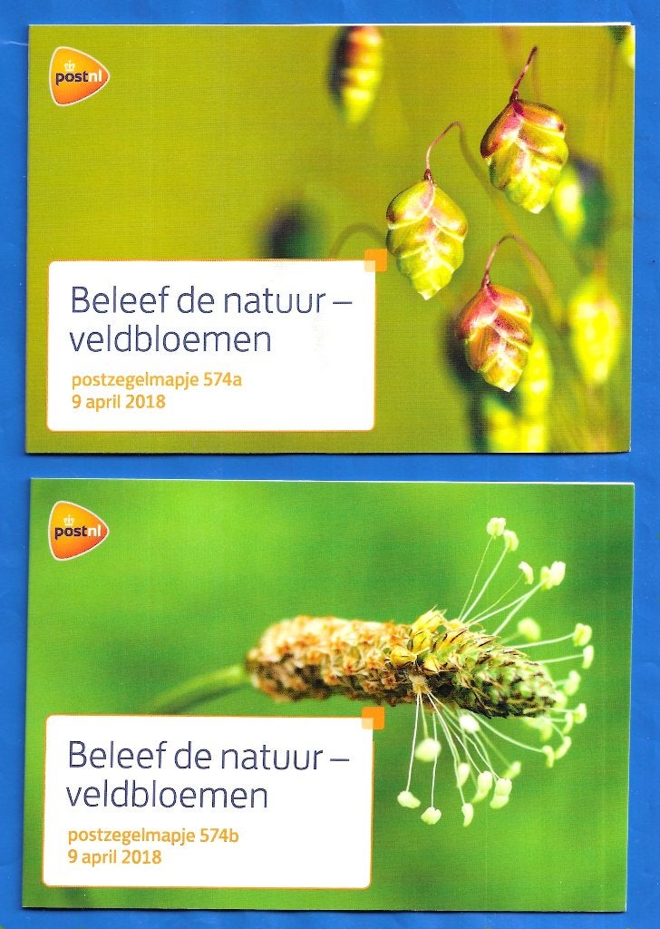 Postzegelmapje 574 A & B - Beleef de Natuur, Veldbloemen, Postzegels en Munten, Verzenden, Na 1940, Postfris