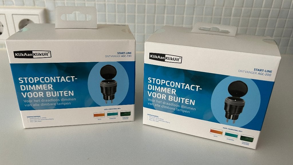 KlikAanKlikUit Stopcontact Dimmer voor buiten AGC-200, Ophalen of Verzenden, Nieuw, Overige merken, Stopcontact