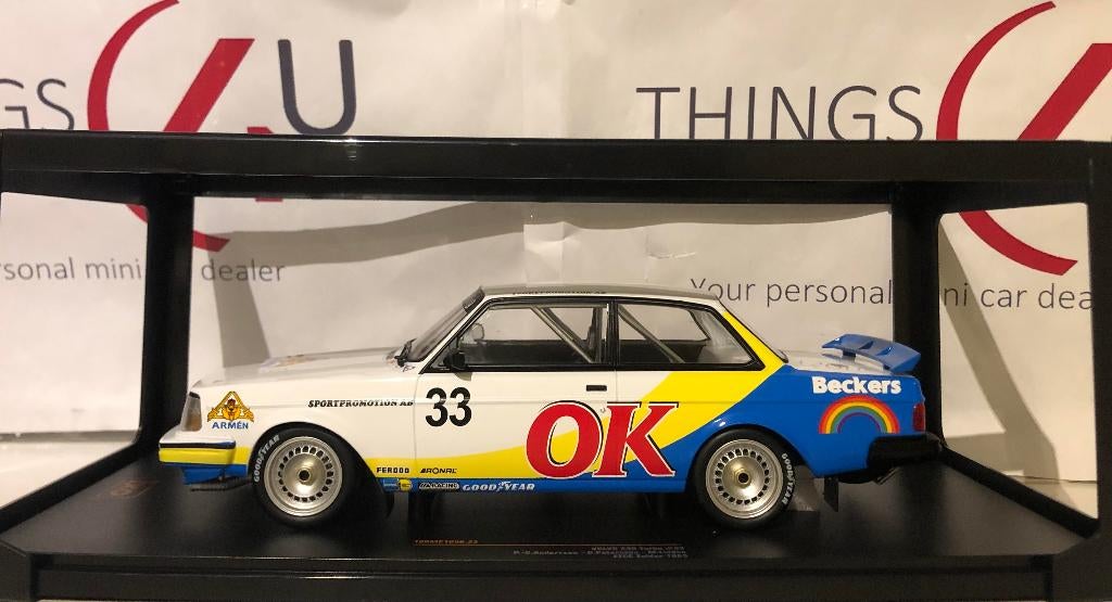 Ixo 1:18 Volvo 240 Turbo No.33, ETCC Zolder 1985 Andersson, Ophalen of Verzenden, Nieuw, Auto, Overige merken