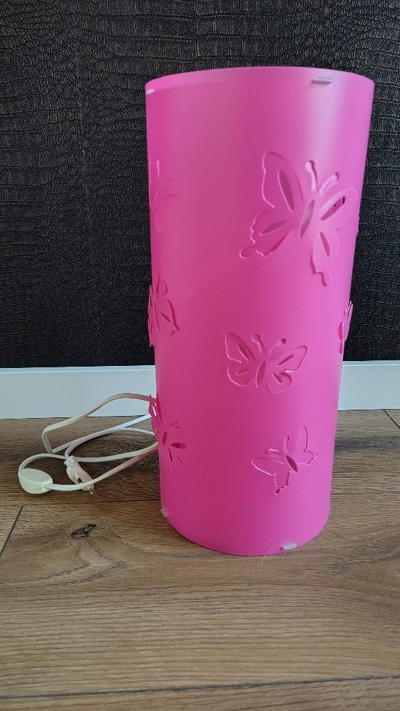 Roze vlinderlamp meisjeskamer, Roze, Ophalen of Verzenden, Gebruikt, Lamp