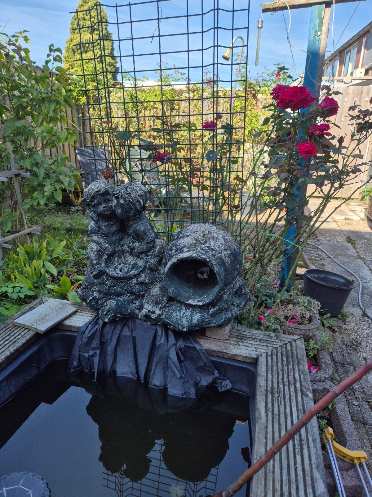 betonnen waterornament, Tuin en Terras, Ophalen, Gebruikt, Beton, Waterornament