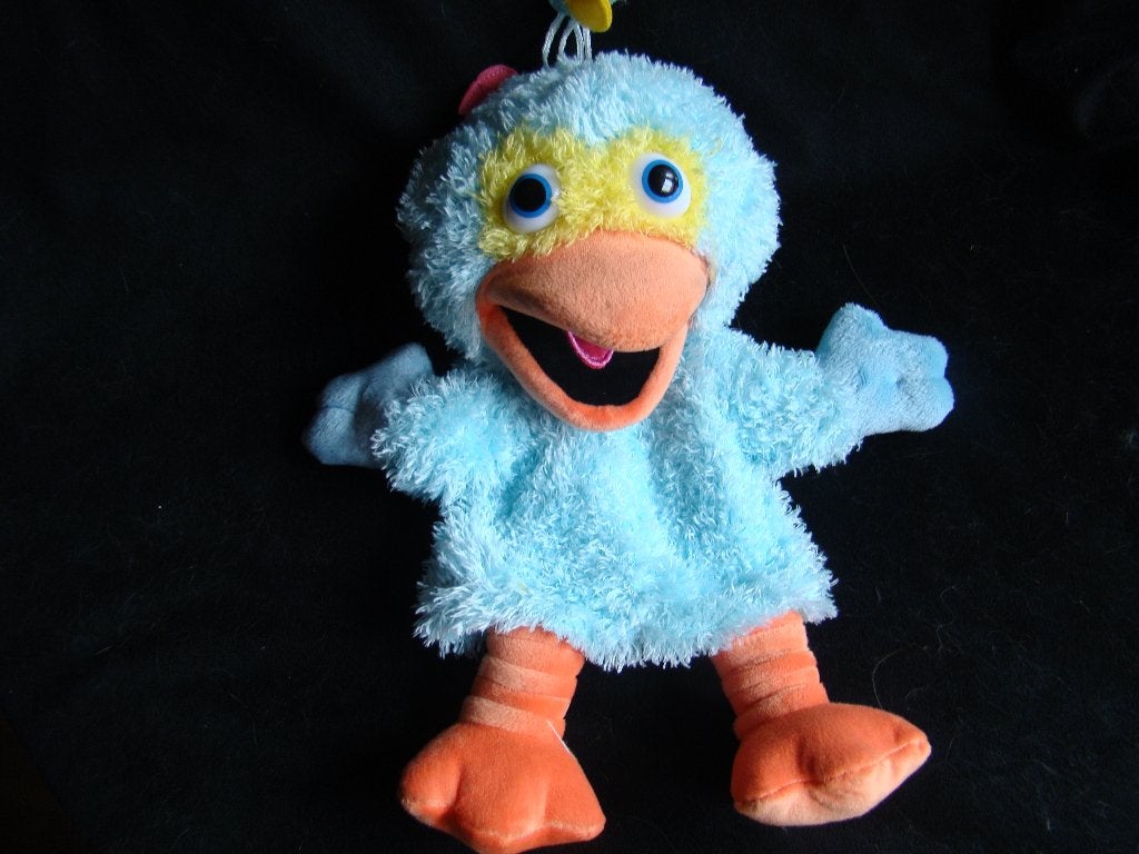 sesam straat handpop pino  blauwe vogel, Kinderen en Baby's, Overige merken, Overige typen, Blauw, Ophalen of Verzenden