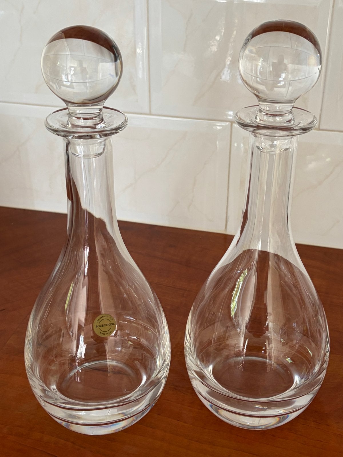 Set van 2 Bourgogne Loodkristal Karaffen 33 cm, Ophalen