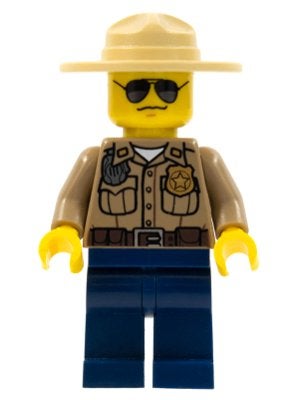 LEGO City cty0264 Forest Police - Dark Tan Shirt with, Lego, Ophalen of Verzenden, Minifiguur, City