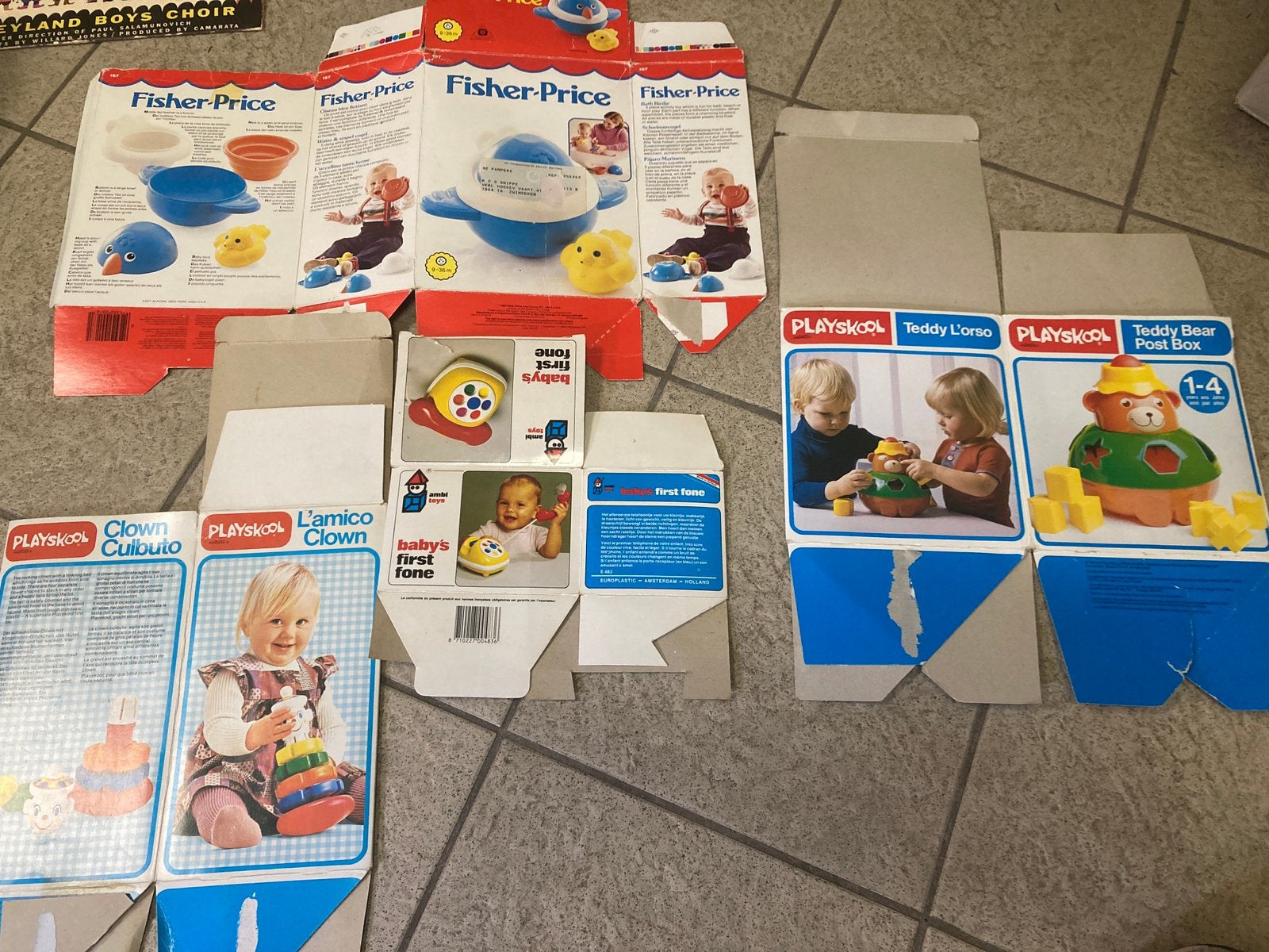 Vintage fisher price verpakkingen, Ophalen of Verzenden, Gebruikt, Overige typen