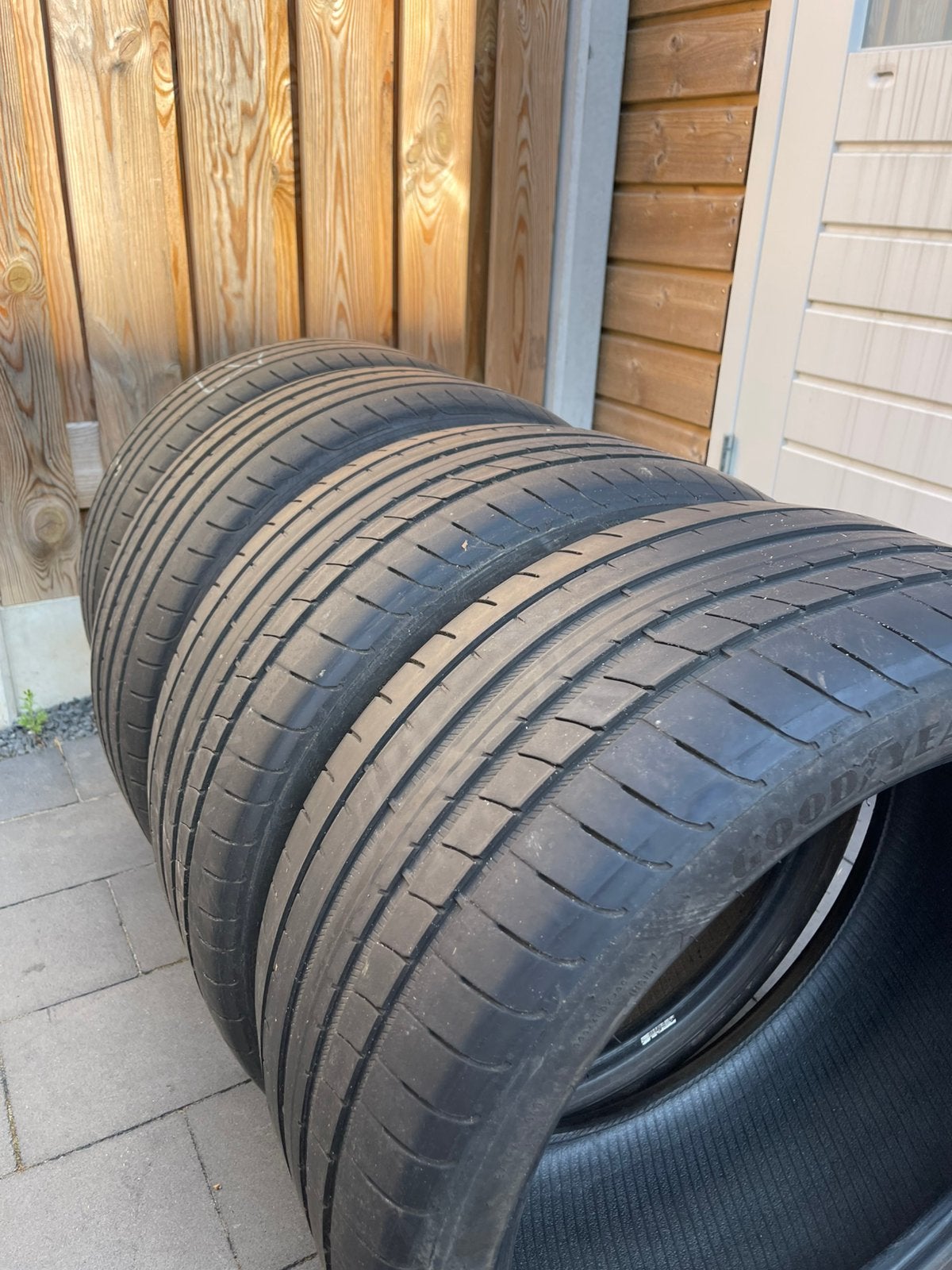 2x Goodyear Eagle F1 Asymmetric 5 225/40 R19 + 2x 255/35 R19, 255 mm, Band(en), Zomerbanden, Ophalen