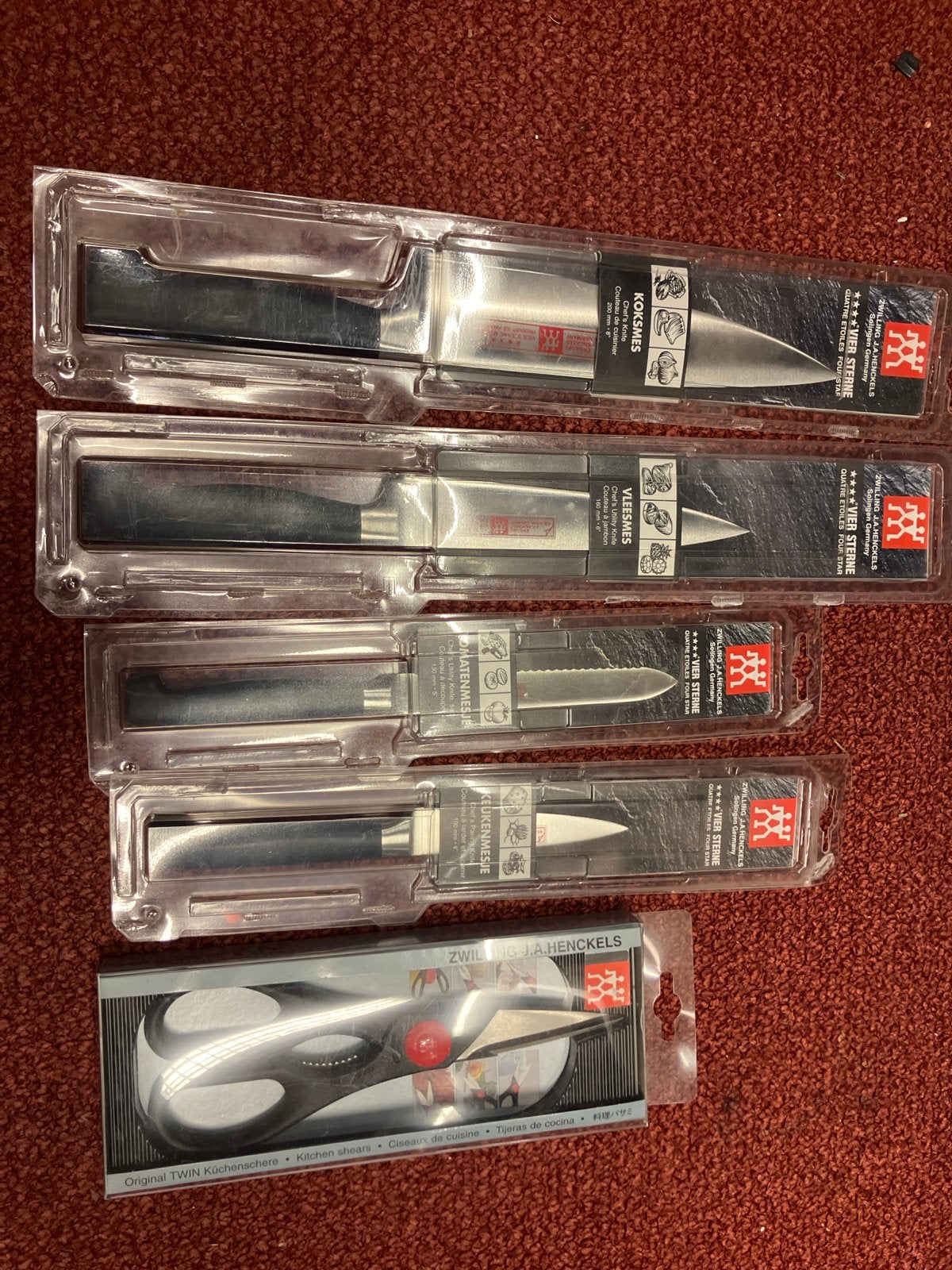 ZWILLING J.A. HENCKELS Messen en schaar set - 5 stuks, Ophalen, Overige typen, X, Overige merken