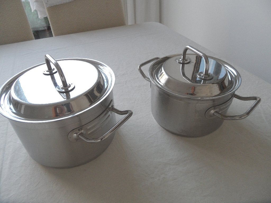 2 x Sigg oerdegelijk pannen zie foto's, Met deksel, Gebruikt, Pannenset, Ophalen of Verzenden
