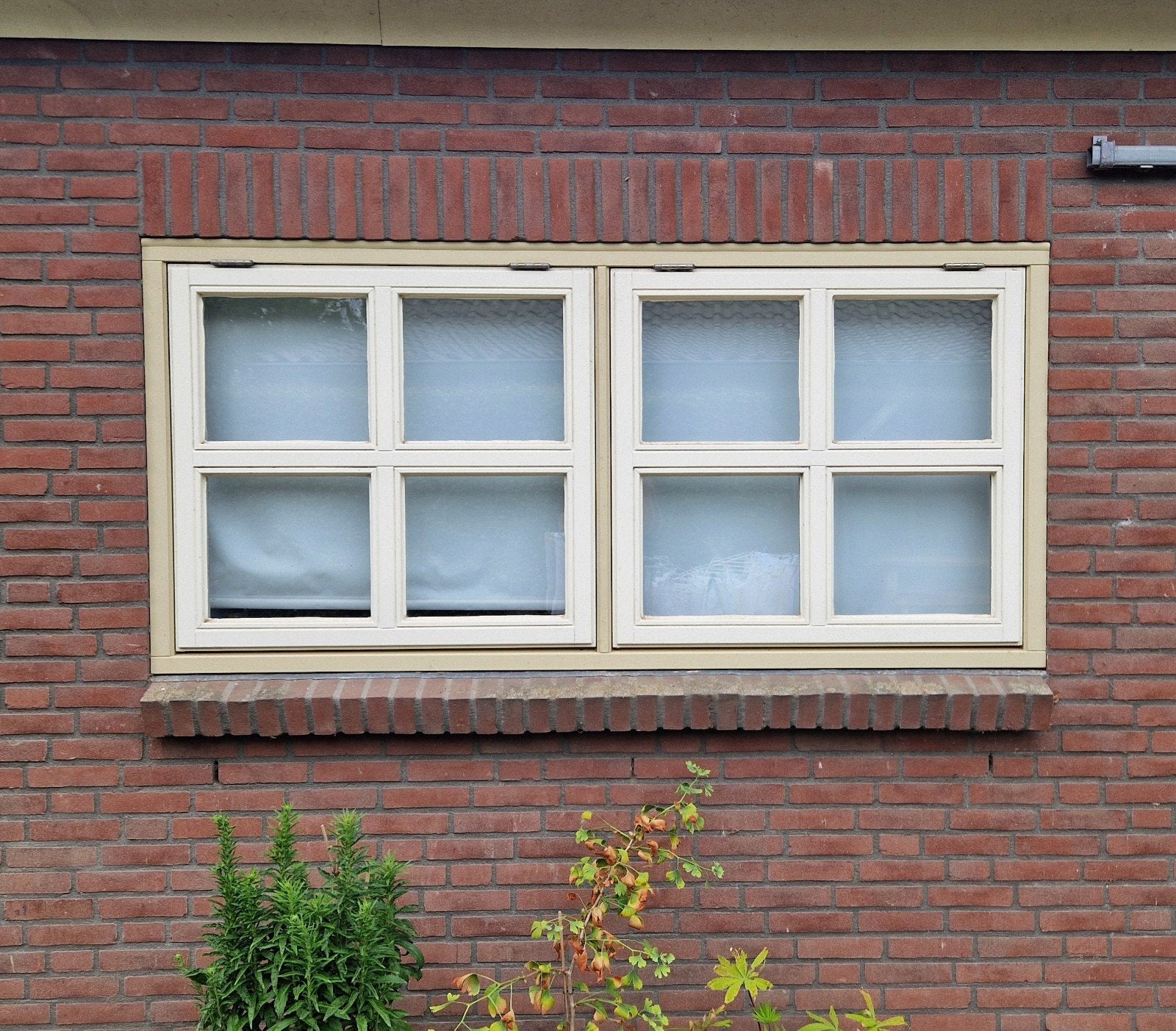 Ramen met dubbel glas en kruisroede, Doe-het-zelf en Verbouw, Ophalen, Gevelraam of Ruit, Gebruikt, 80 tot 120 cm