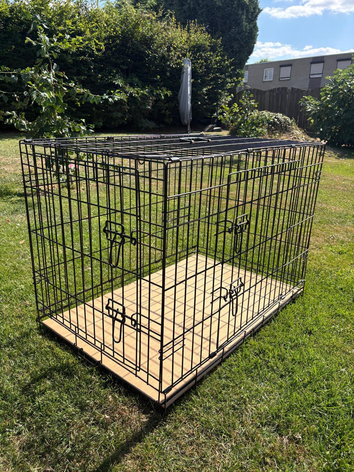 Duvo zwarte hondenbench large, Ophalen, Hondenkennel, Minder dan 65 cm, Zo goed als nieuw