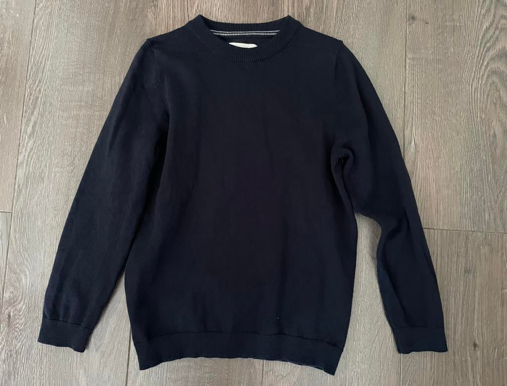 Blauwe trui mango mt 128, Ophalen of Verzenden, Zo goed als nieuw, Jongen, Trui of Vest