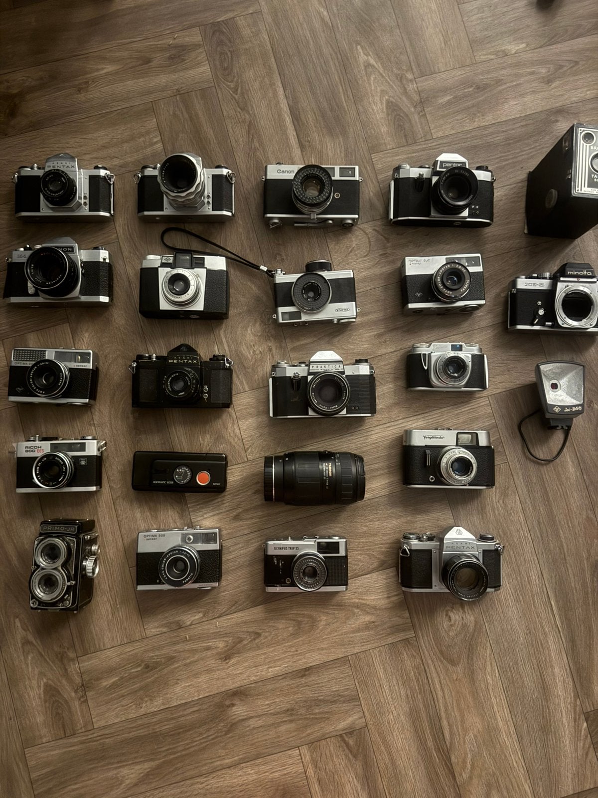 Grote vintage cameracollectie – Pentax, Olympus, Minolta e.a, Ophalen of Verzenden, Zo goed als nieuw, Spiegelreflex, Overige Merken