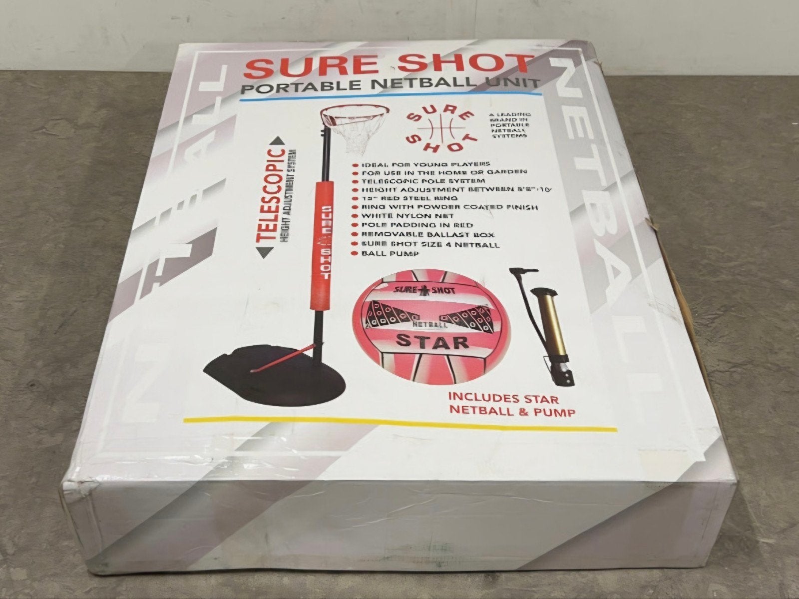 Sure Shot Draagbare basketball net Unit - Nieuw in Doos, Ophalen of Verzenden, Nieuw, Ring, Bord of Paal