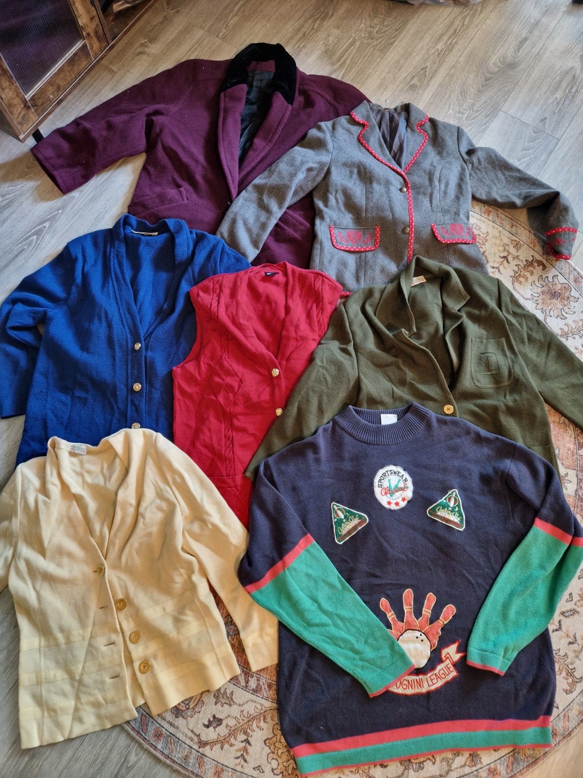 super gave grote partij vintage kleding / truien, jassen, Kleding | Dames, Ophalen of Verzenden, Zo goed als nieuw