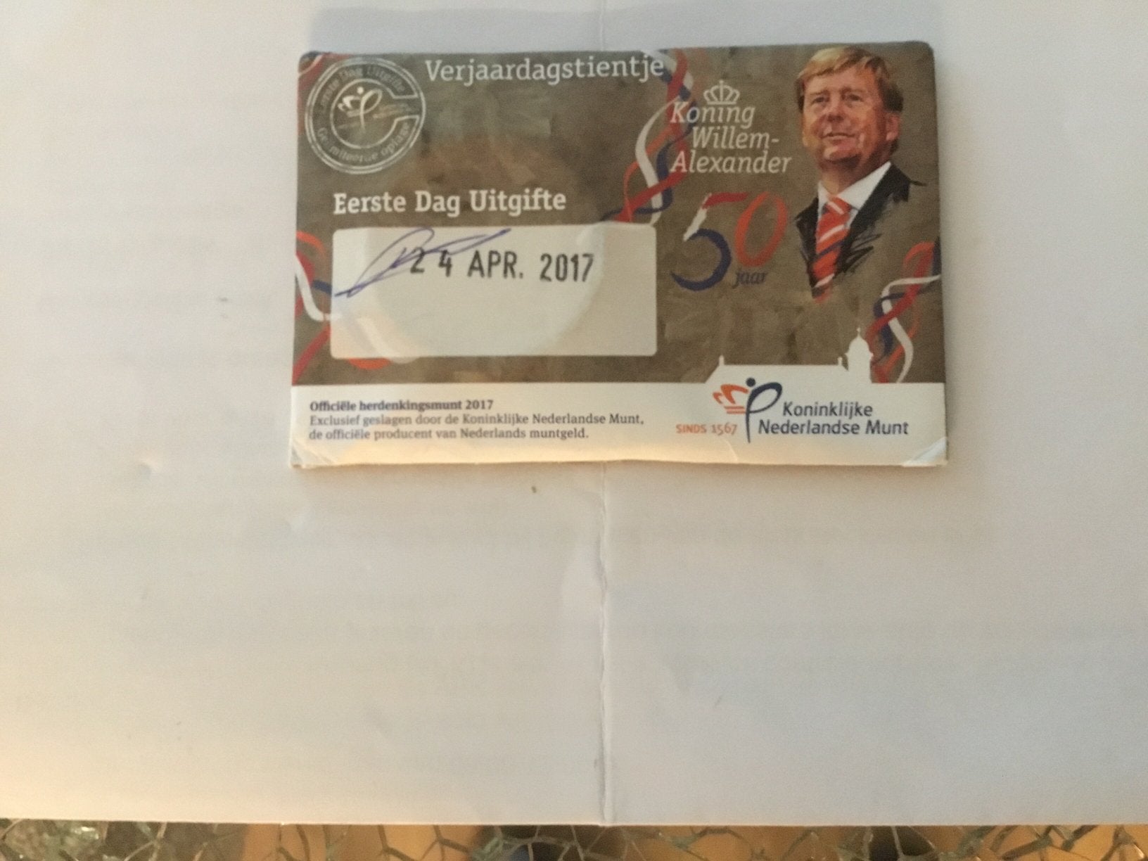 COINCARD EERSTE DAG UITGIFTEN.2017, Ophalen of Verzenden, Overige landen, 2 euro