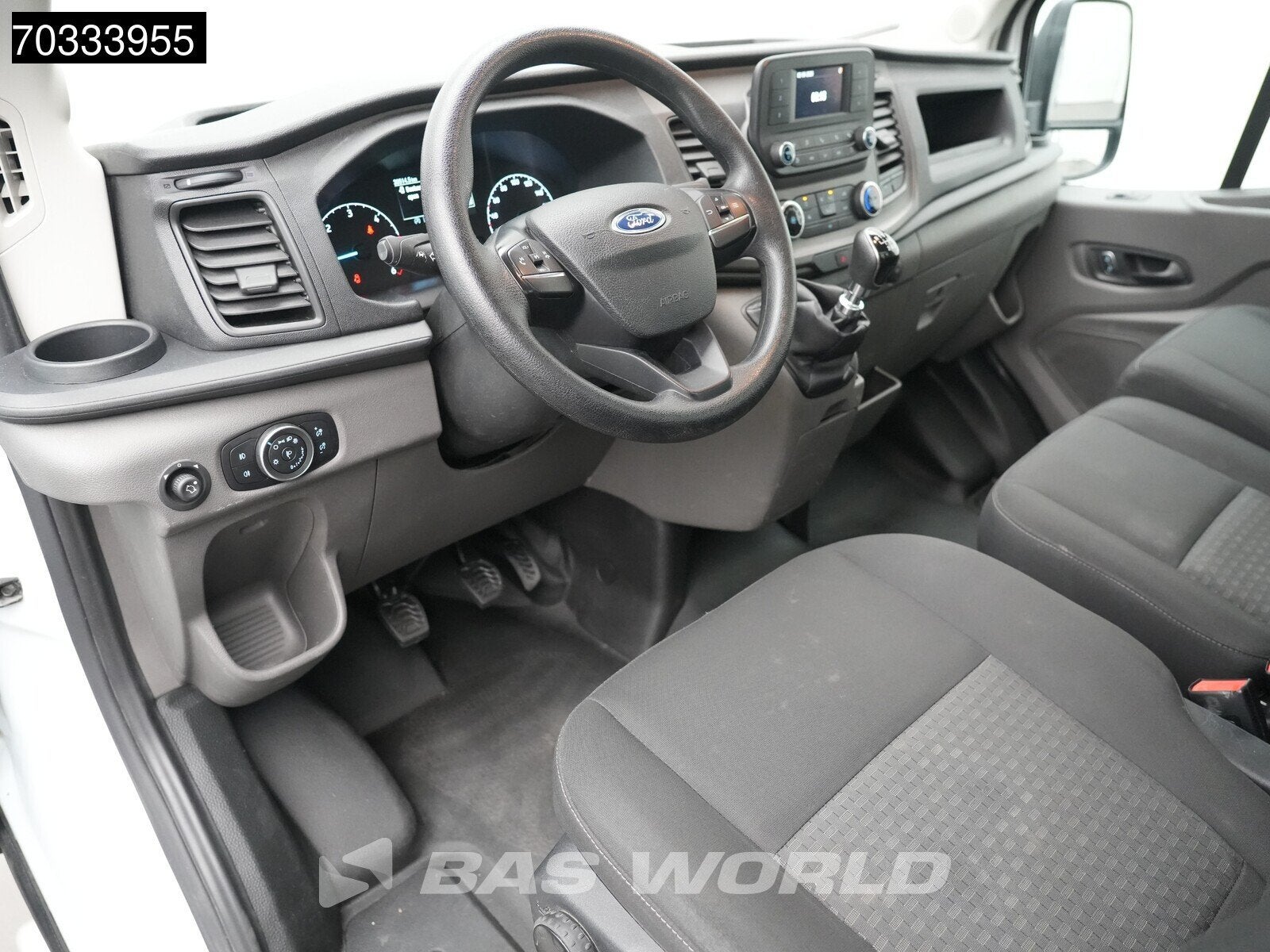 Ford Transit 170pk Kipper Dubbellucht 3,5t Trekhaak Airco Ca, Stof, Euro 6, 4 cilinders, Wit