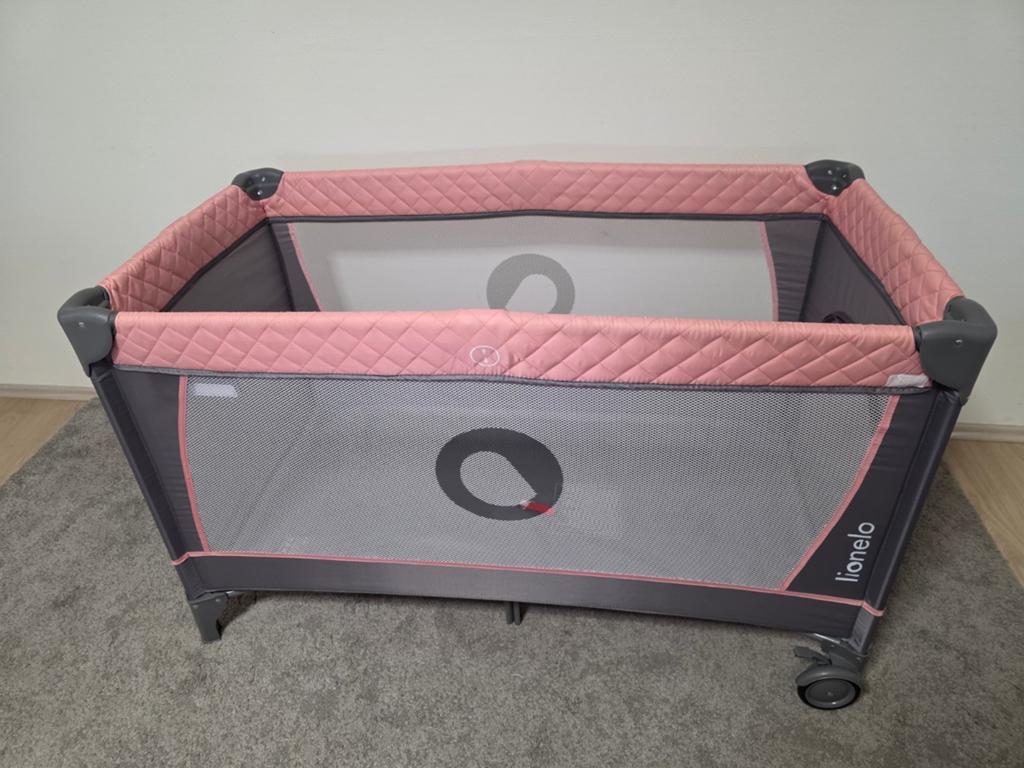 Lionelo Flower Flamingo Reisbedje 3-in-1 met matras, Ophalen of Verzenden, Zo goed als nieuw, Reisbedje