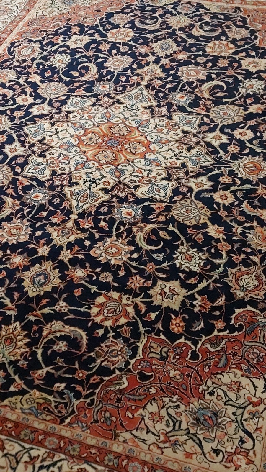 Prachtig Perzisch Sarough Klassiek design Korting 60%, 200 cm of meer, Ophalen of Verzenden, Zo goed als nieuw, Blauw