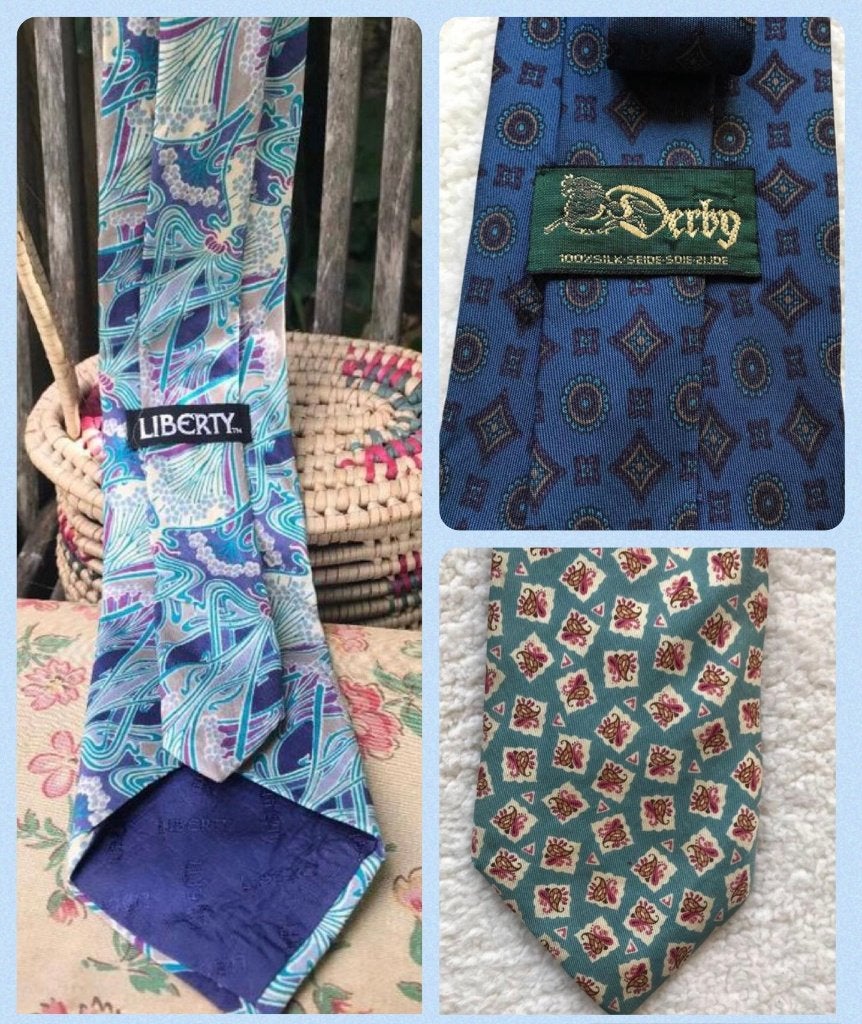 Stropdas - blauw met dessin - Derby, Derby, Blauw, Ophalen of Verzenden, Zo goed als nieuw