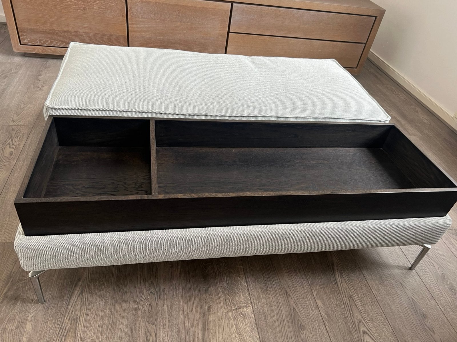 Hocker met dienblad, Ophalen, Rechthoekig, Hout, Minder dan 50 cm