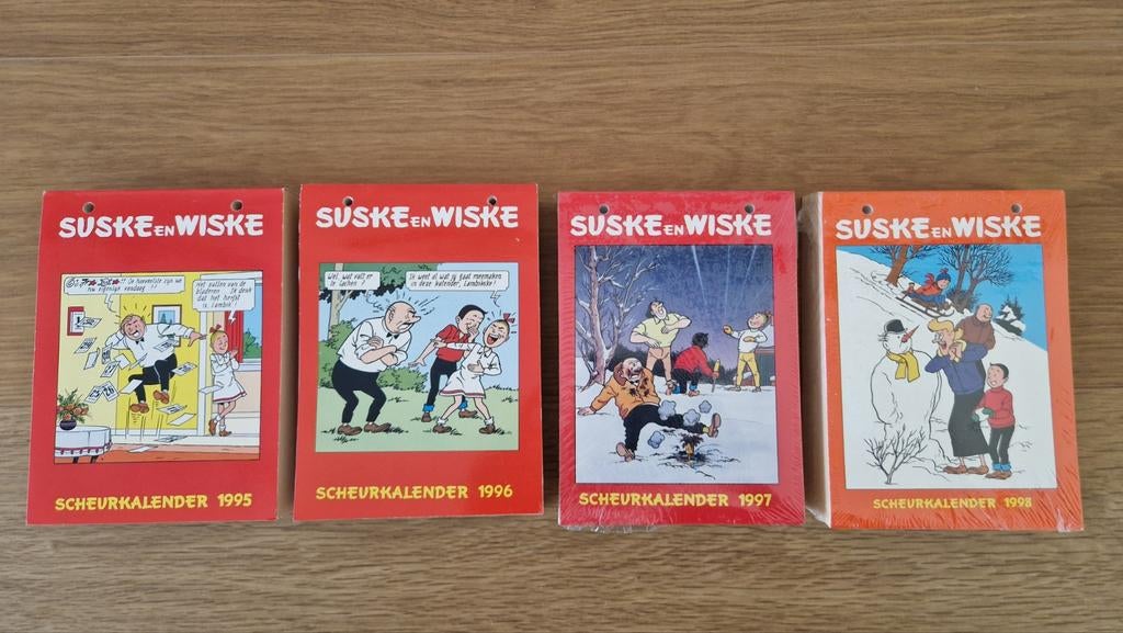 Suske en Wiske scheurkalenders 1995 t/m 1998, Ophalen, Suske en Wiske, Zo goed als nieuw, Overige typen