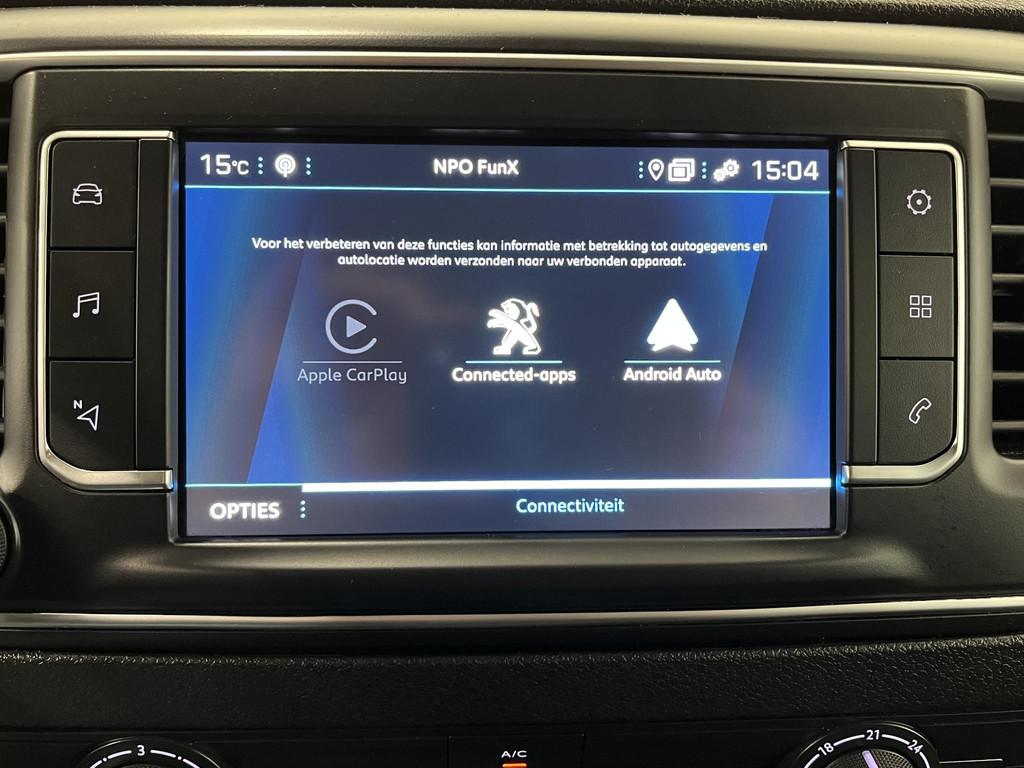 Peugeot Expert 2.0 BlueHDI 180PK Dubbele Cabine Automaat Nav, Auto's, Bestelauto's, Gebruikt, 4 cilinders, 2500 kg, Zwart