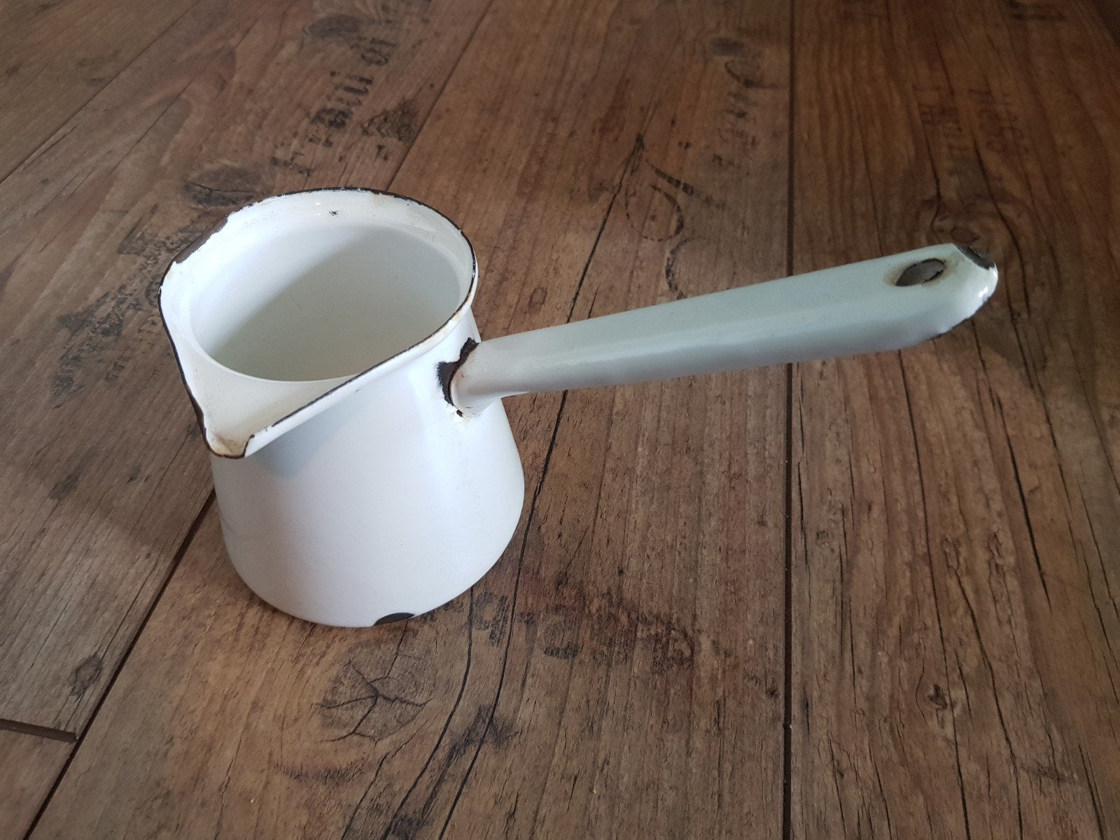 emaille kan melkkan met steel, Antiek en Kunst, Antiek | Emaille, Ophalen of Verzenden
