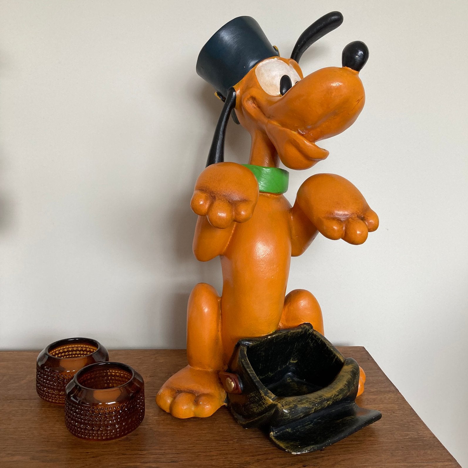 Zeldzaam Vintage Disney Pluto Postbode Beeld, Ophalen of Verzenden, Goofy of Pluto, Gebruikt, Beeldje of Figuurtje