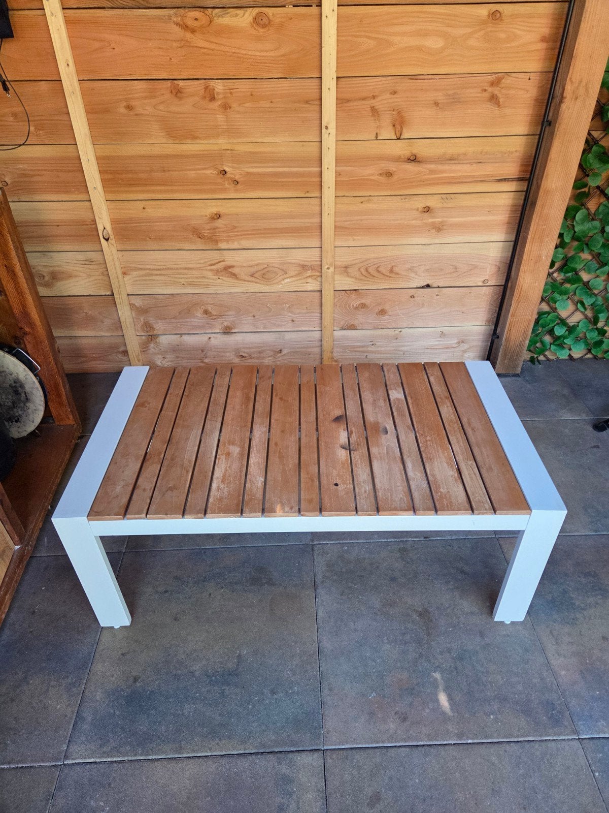 Buiten tafel 119cm x 65cm, Ophalen, Gebruikt, Rechthoekig, Hout