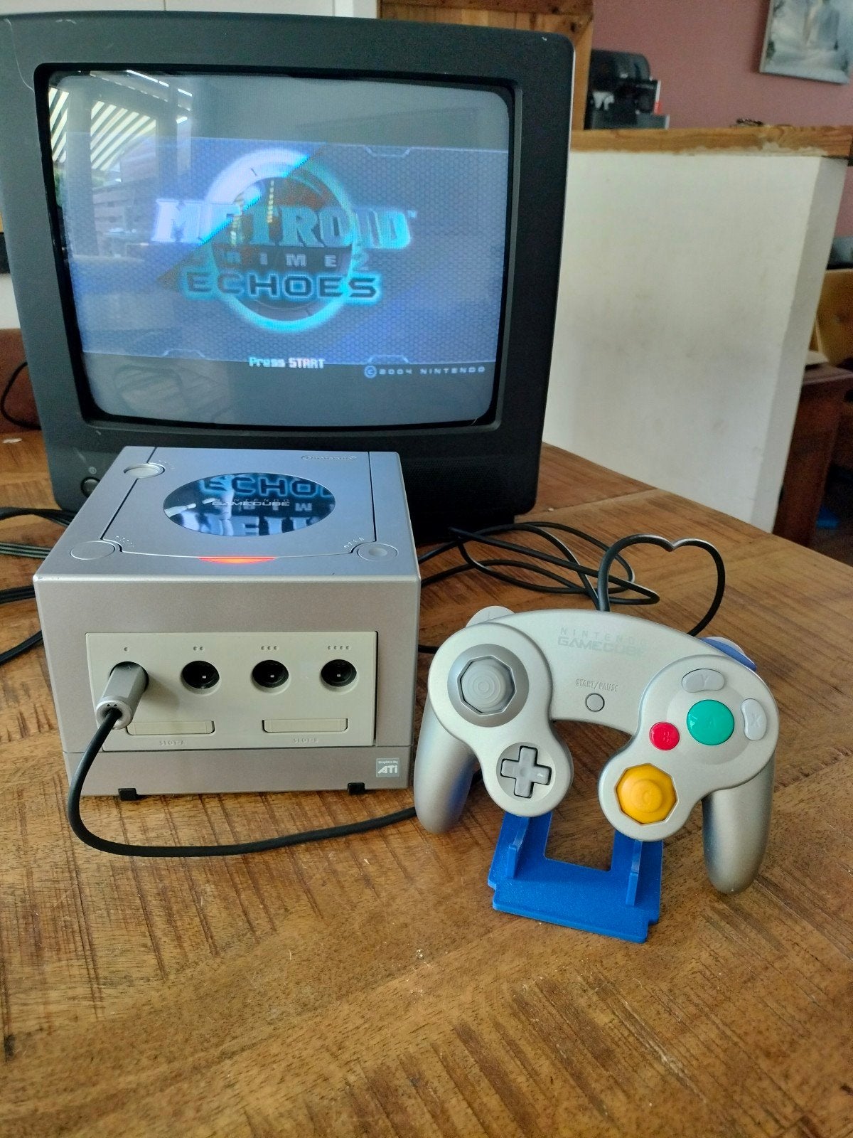 Nintendo GameCube  - Zilver met controller, Ophalen of Verzenden, Gebruikt, Zilver, Met 1 controller