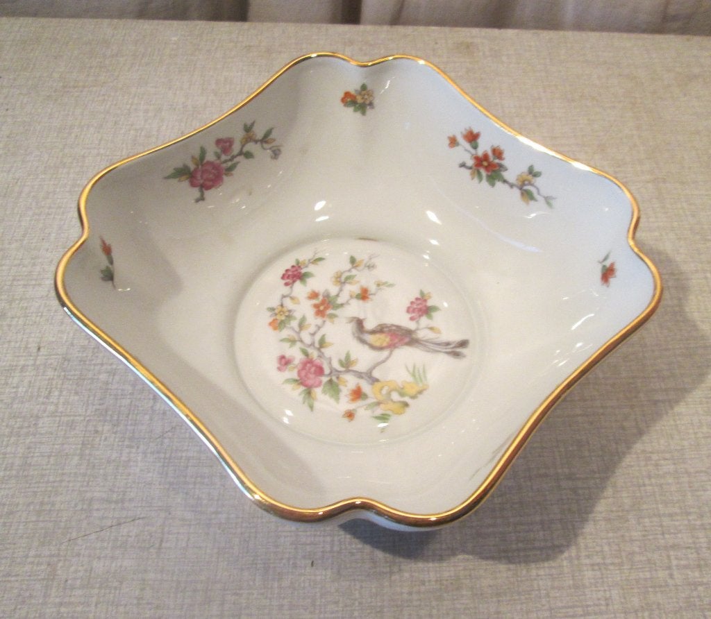 Mooi Oude Porseleine Fruitschaal - Limoges - 19x19x8, Ophalen of Verzenden