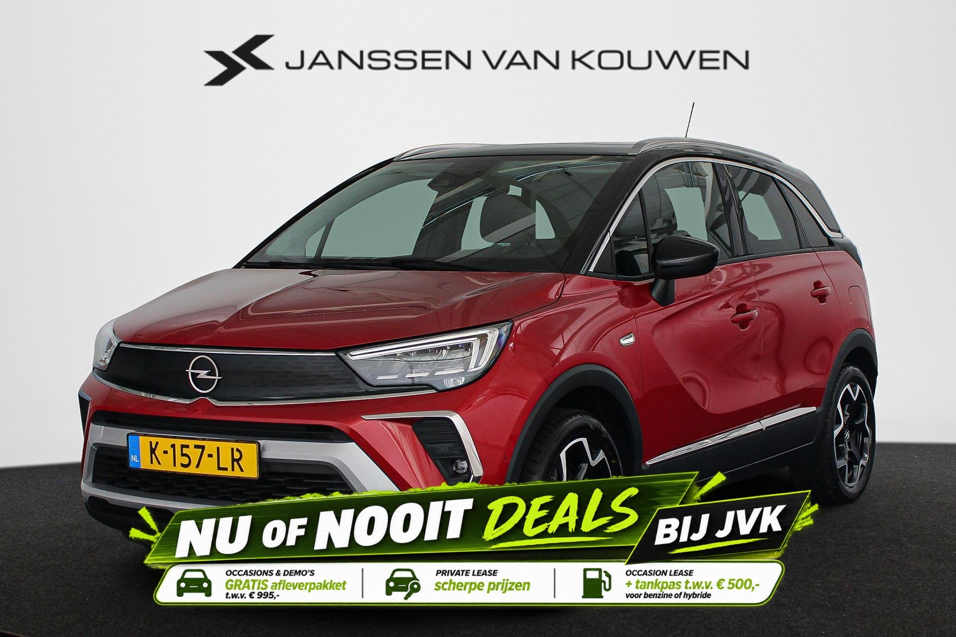 Opel Crossland 1.2 Turbo Ultimate Automaat Panoramadak Winte, Auto's, 840 kg, Gebruikt, 1199 cc, Alcantara