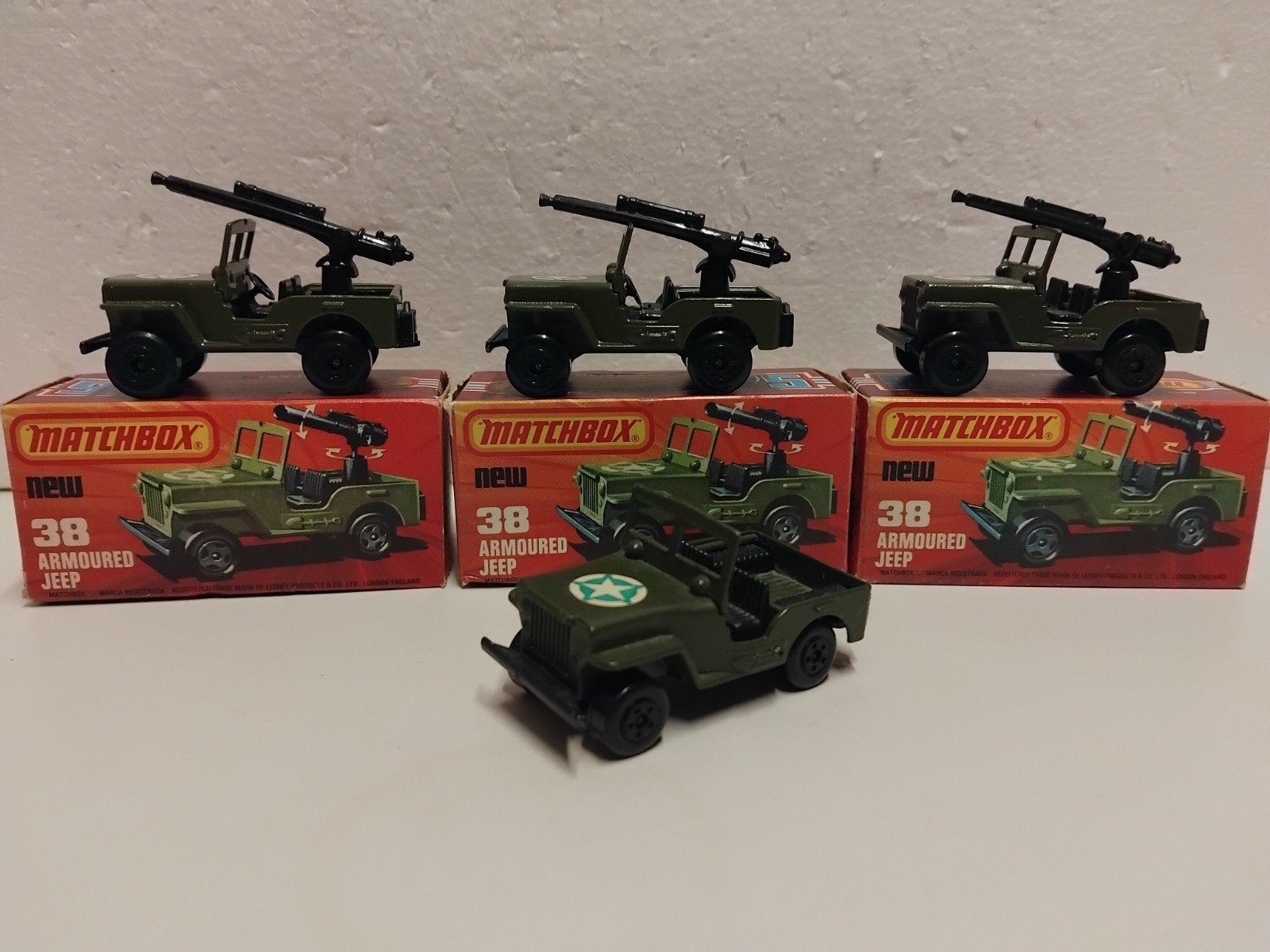 Matchbox #38 Armoured Army Jeep Legerjeep Superfast 3INCH, Ophalen of Verzenden, Zo goed als nieuw, Auto, Matchbox