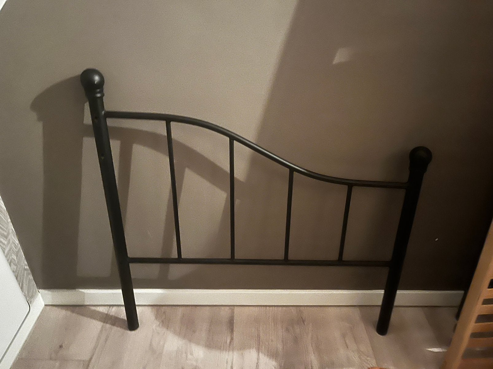 Bed - 1 persoons - zwart - excl matras, Ophalen