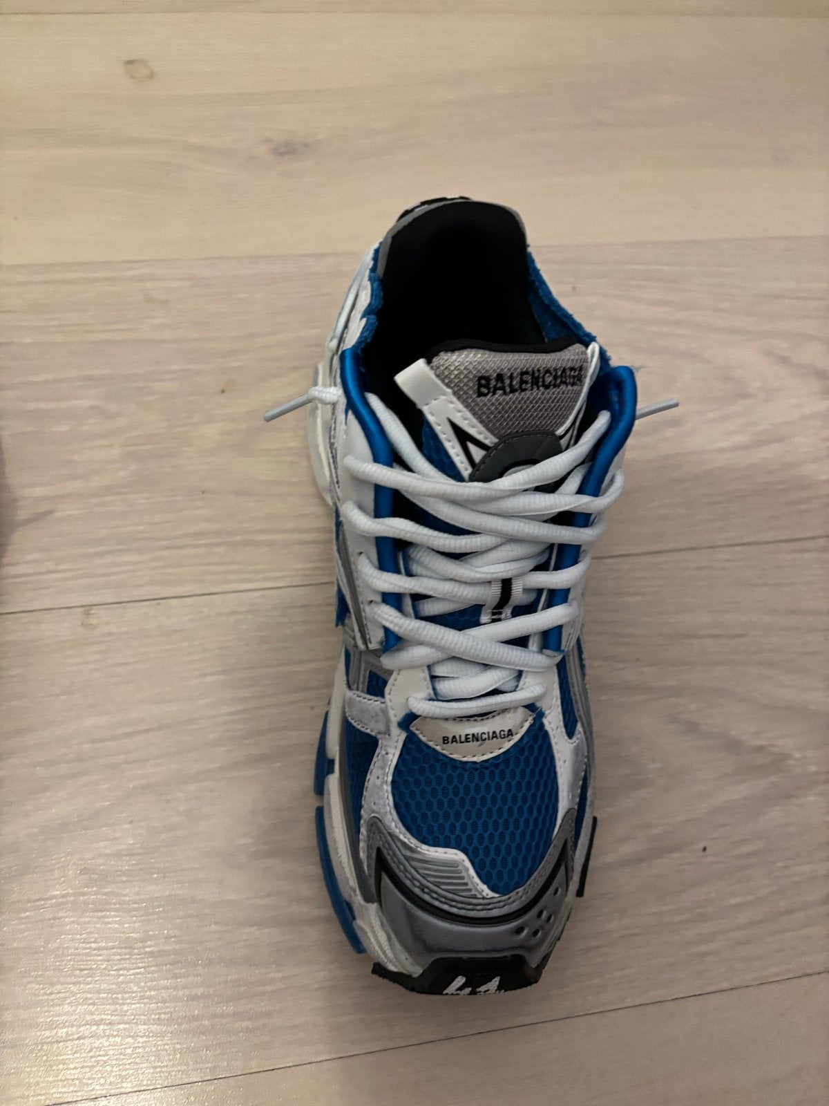 Balenciaga Runner Sneakers Maat 41 - Blauw/Wit/Zilver, Ophalen, Blauw, Nieuw, Sneakers of Gympen