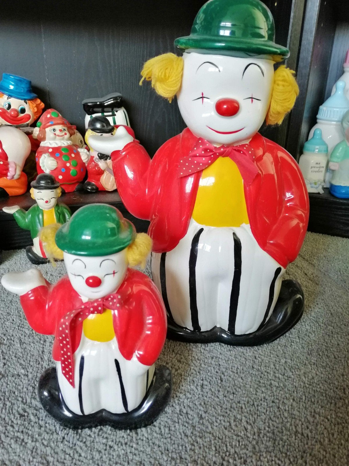 Set met clowns spaarpotten, Ophalen of Verzenden, Gebruikt