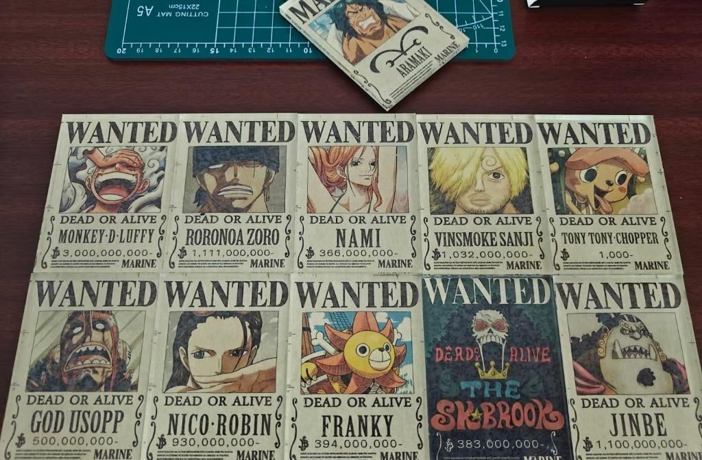 poster One Piece, Verzamelen, Ophalen, Rechthoekig Staand, A4 of kleiner, Nieuw