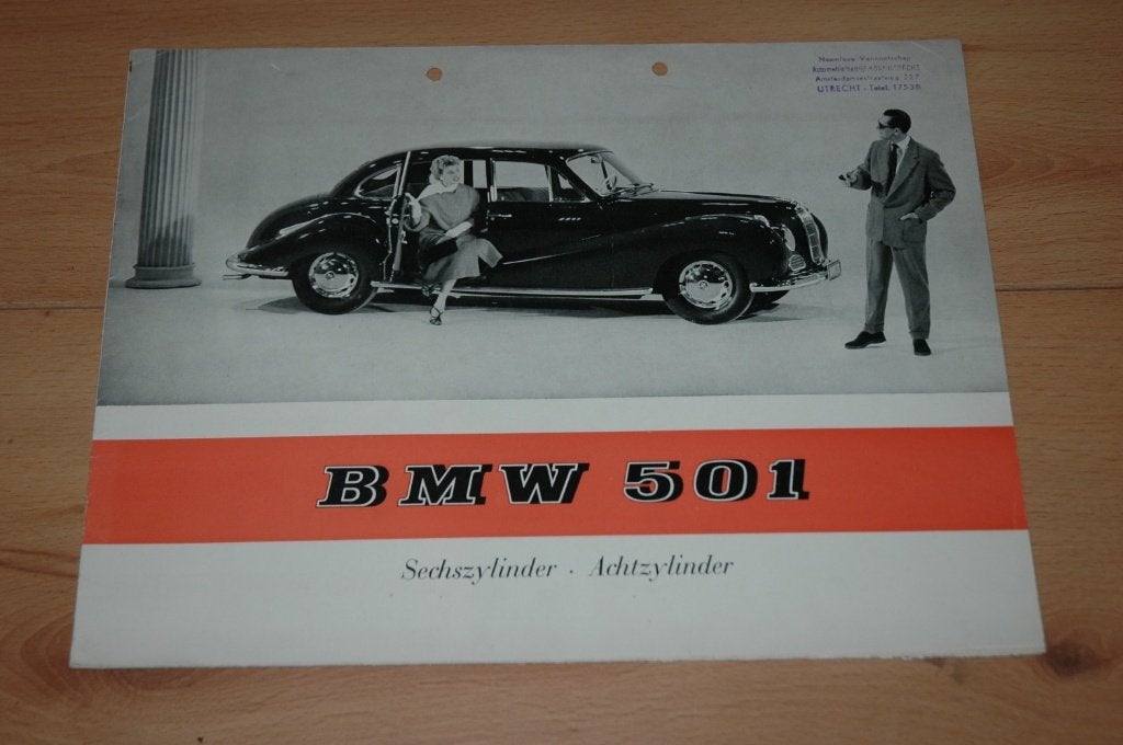 BMW 501     -      Grote folder - Brochure, Gelezen, Ophalen of Verzenden, BMW, BMW