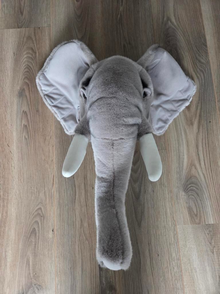 Bibib Pluche Dierenkop Olifant - als nieuw, Ophalen of Verzenden, Zo goed als nieuw, Wanddecoratie