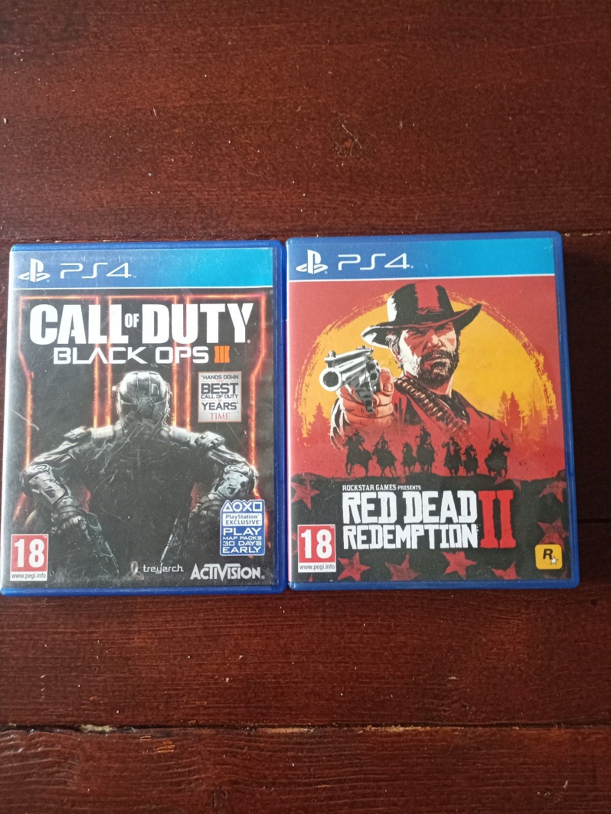 2PlayStation 4 spellen: Call of Duty & Red Dead Redemption 2, Spelcomputers en Games, Avontuur en Actie, Online, Gebruikt, Vanaf 18 jaar