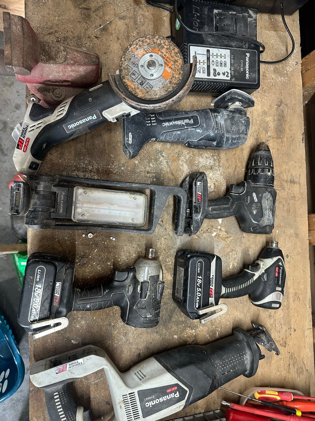 Panasonic 18V Accu Gereedschap Set met 2 Accu's en Lader, Verzenden, Gebruikt