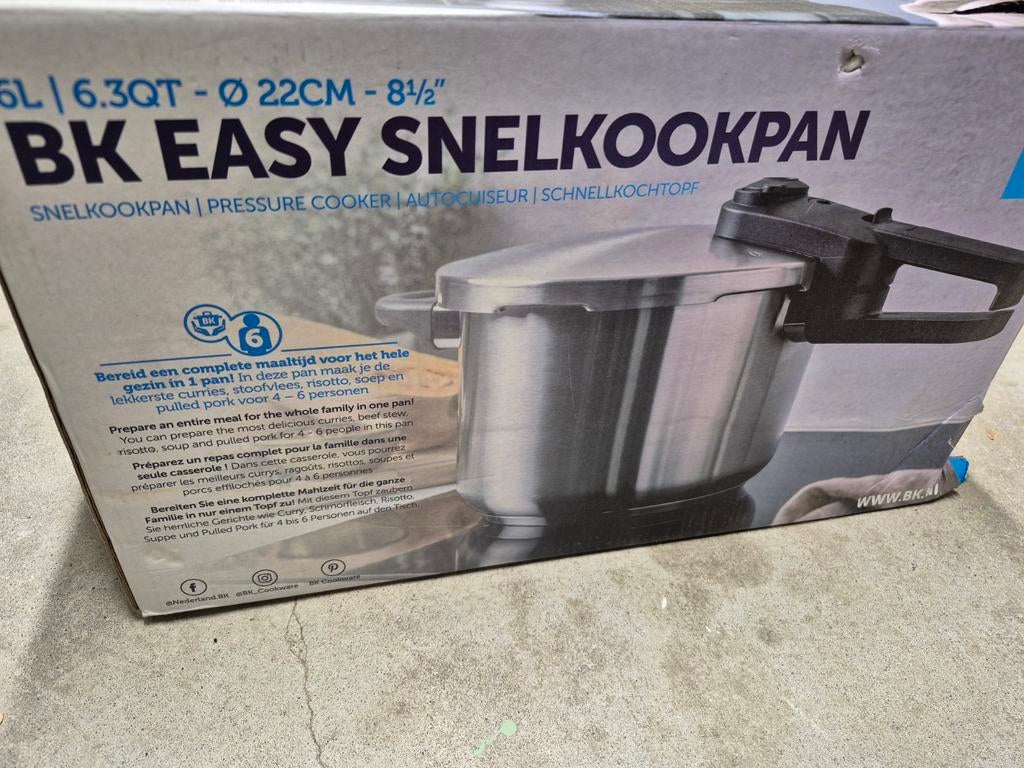 BK Snelkookpan 6L, Witgoed en Apparatuur, Ophalen of Verzenden, Nieuw