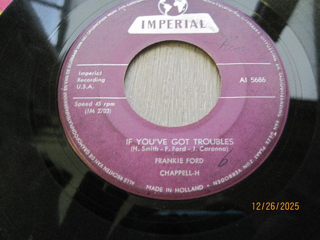 Frankie Ford  -  You talk too much, Gebruikt, Originele persing, 7 inch, Single