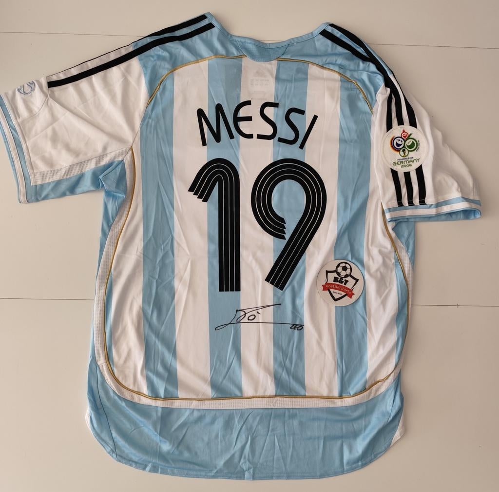 Gesigneerd Messi shirt Argentinië WK 2006, Shirt, Verzenden, ., Zo goed als nieuw