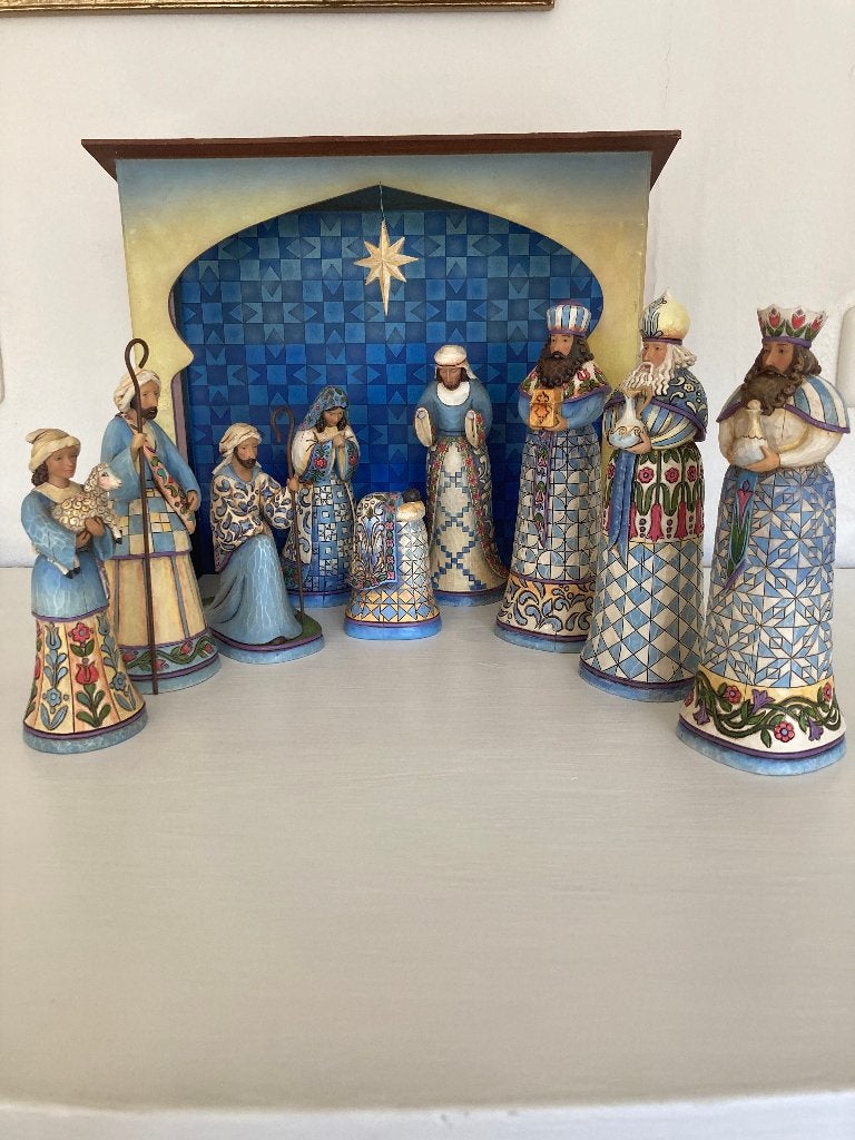 10-delige kerststal van JIM SHORE.  Een unieke Collectes, Ophalen, Zo goed als nieuw